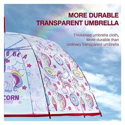 CHAATEWALA Born To Be A Unicorn Text & Unicorn Printed Dome Umbrella - Multi Colour image 5