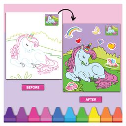 Little Berry My First Colouring Kit for Kids - Unicorn and Princess | Colouring Set with Crayons & Stickers (Multicolour) image 5