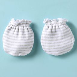 Ben Benny Interlock Knit Cap Mitten & Booties Set with Stripes White - Diameter 11 cm image 5