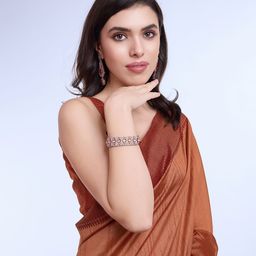 DIVASTRI Striped Silk Blend Saree-image-53