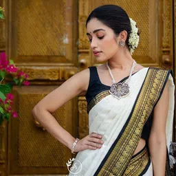 all about you Woven Design Zari Silk Cotton Banarasi Saree-image-1