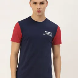 AMSWAN Men Printed Pockets T-shirt-image-43