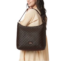Lavie Women's Portia Monogram LL Print Hobo (CHOCO) (L)-picture-47