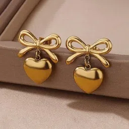 Tipsy closet Heart Shaped Drop Earrings-48