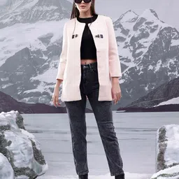 Kotty Women Mandarin Collar Overcoat-image-30