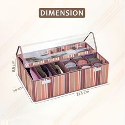 Aura Brown Set of 5 Reusable Drawer Organiser Organisers image 3