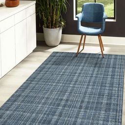 saraswatii global Blue & White Geometric Anti-Skid Woollen Carpet-image-13