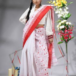 TANTLOOM Woven Design Pure Cotton Saree-image-73