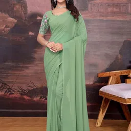 DHRUTI CREATION Pure Georgette Saree-image-11