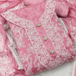 Moda Rapido Women Chanderi Embroidered Salwar Suit Dress Material with Naazmin Dupatta-image-52