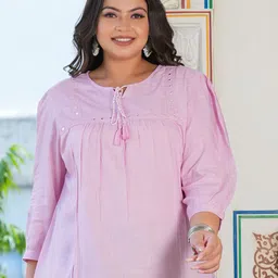 IKRASS Women Plus Size Keyhole Neck Top-picture-25