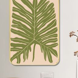 Myntra Elegant Homes Beige & Green Tropical Leaf Wooden Wall Art-image-89