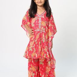ZIP ZAP ZOOP Girls Printed & Embellished Top With Trousers Clothing Set-image-30
