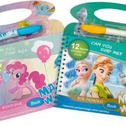 Combo of 2 Character Magic Paint with Water Coloring Books-28