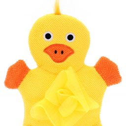Hand Bath Gloves With Loofah Duck Design - Yellow-18