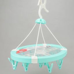 Circular Shaped Hanger With Hook Blue - 20 Clips-90
