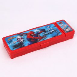 Marvel Spider Man Pencil Box with Stationery - Red-23