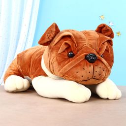 Toytales Bull Dog Soft Toy Brown - Length 60 cm-12