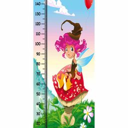 WENS Removable Height Measurement Wall Sticker Fairy with Pink Hair - Multicolor-picture-7