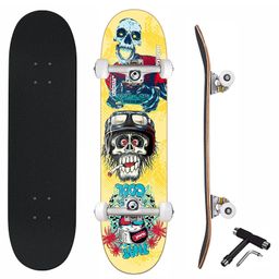 Jaspo Max Penalty Wooden Skateboard - Multicolor-image-70