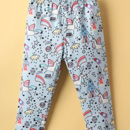 Kookie Kids Full Length Lounge Pants Unicorn Print - Blue-image-96