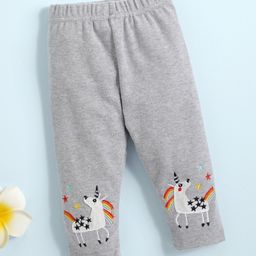 Kookie Kids Full Length Leggings Unicorn Print - Grey-image-57