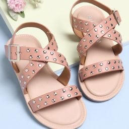 Pine Kids Party Wear Sandals - Pink-picture-1