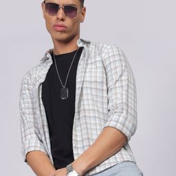 BS BLUE SQUAD Men Slim Fit Opaque Checked Casual Shirt-image-87