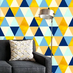 ArtzFolio Printed UV-Resistant Anti-Bacterial Geometric TrianglesPeel & Stick Wallpaper-picture-58