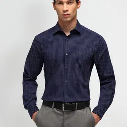 Arrow Men Classic Spread Collar Micro Checked Cotton Casual Shirt-picture-38