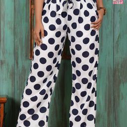 Style Shoes Pack Of 2 Polka Dot Printed Mid-Rise Lounge Pants-image-56