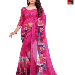 Moda Rapido Floral Pure Georgette Saree-image-97