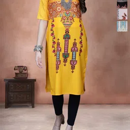 Anouk Rustic Women Pack of 3 Ethnic Motifs Printed Crepe Kurta-picture-58