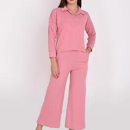 ORIEX THE ORIGINAL FASHION Self-Design Collared Top & Trouser Co-Ord Set-picture-9
