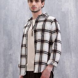 WROGN Checked Comfort Slim Fit Casual Shirt-image-82