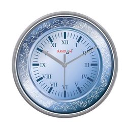 RANDOM Blue & Silver-Toned Printed Contemporary Analogue Wall Clock-picture-9