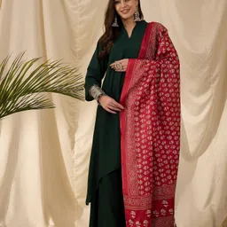InWeave Women Regular Kurta with Palazzos & With Dupatta-58
