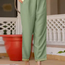 SKYLEE Women Regular Sequinned Kurta with Trousers & Dupatta image 4
