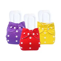 Kritiu Kids Set Of 3 Reusable Waterproof Cloth Diaper With Insert Pad-36