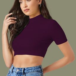Dream Beauty Fashion Solid Fitted Crop Top-picture-6