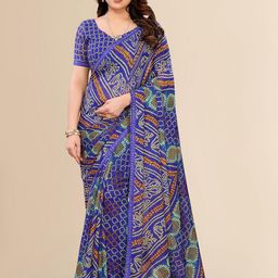 Moda Rapido Bandhani Printed Beads and Stones Saree-image-60