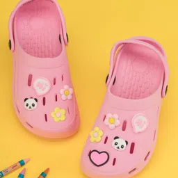 Yellow Bee Girls Solid Clogs-image-88
