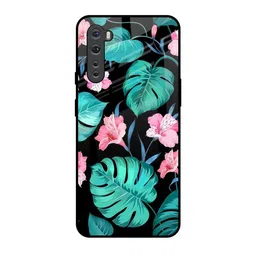 QRIOH Unisex OnePlus Nord Floral Shockproof Glass Back Case-picture-10