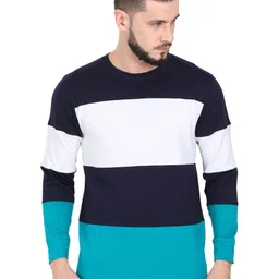 QUCO Men Colourblocked Bio Finish Pockets T-shirt-image-73