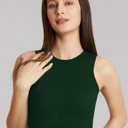 The Cloth Crow Women Ribbed Round Neck Crop Tank Top-picture-39