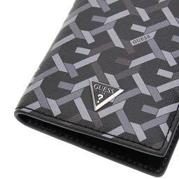 GUESS Men Geometric Printed PU Two Fold Wallet image 2