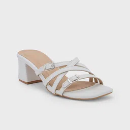 Sole To Soul Women Solid Block Square Toe Regular Sandals-18