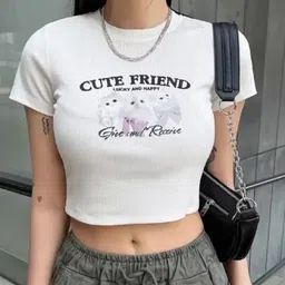 Sonic fashion Print Cotton Crop Top-image-85