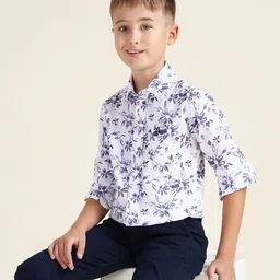 U.S. Polo Assn. Kids Boys Floral Opaque Printed Casual Shirt-27