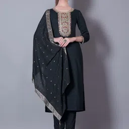 PAVANPUTRA FAB Women Floral Embroidered Regular Thread Work Kurta Sets-picture-7